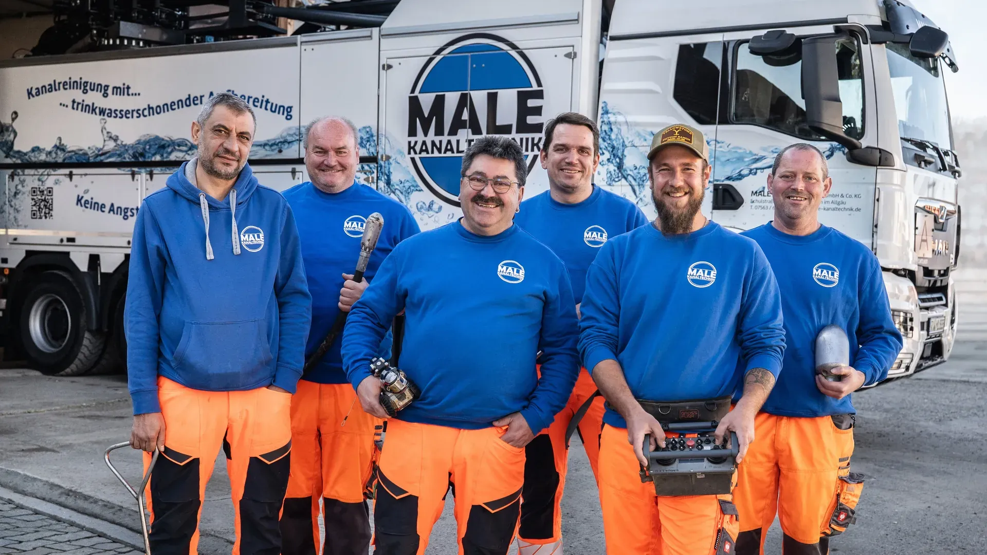 Kanalreinigung in Biberach an der Riß – Hochdruck-Spülfahrzeug der MALE Kanaltechnik aus Leutkirch im Einsatz